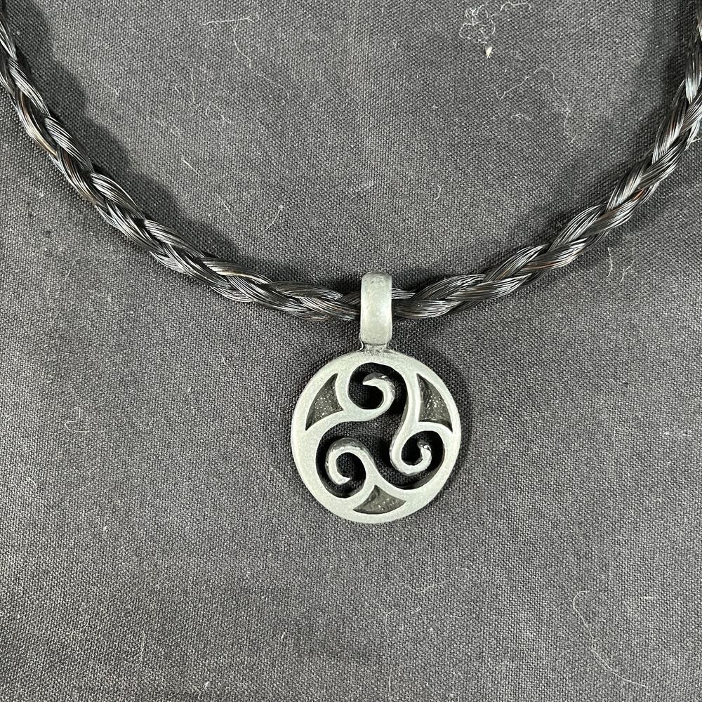 Jewelry Celtic Triskelion Spiral Pendant on Leather Cord Necklace